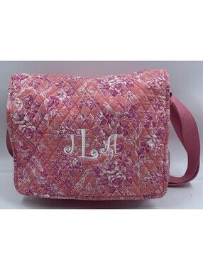 Vera Bradley Women's Handbag Pink Quilted Messenger Crossbody Bag